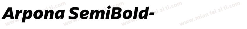 Arpona SemiBold字体转换